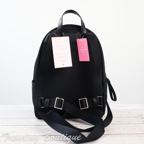 NWT Kate Spade New York Chelsea Medium Nylon Backpack in Black - Picture 6 of 11